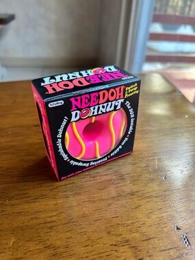 Needoh Donut Kids Learning Toy by - Pink with Yellow Frosting